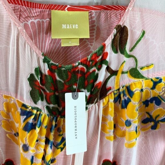 Anthro Maeve Flower Market Burnout Velvet… - Picture 5 of 7